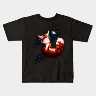 Cute Space Fox with an astronaut helmet Kids T-Shirt